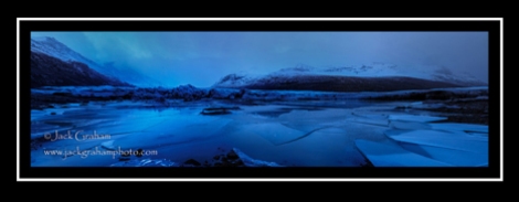 black and blue - ice in lagoon