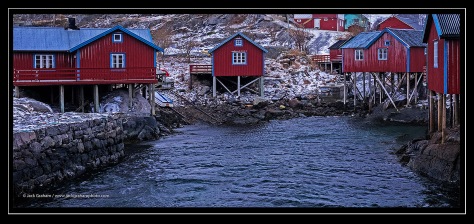 fishing cabins in Lofoton, Norway